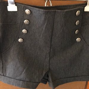 Dark grey high waisted shorts